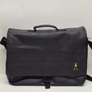 Johnnie Walker Black Messenger Bag with Yellow Gold Stitch JW Emblem